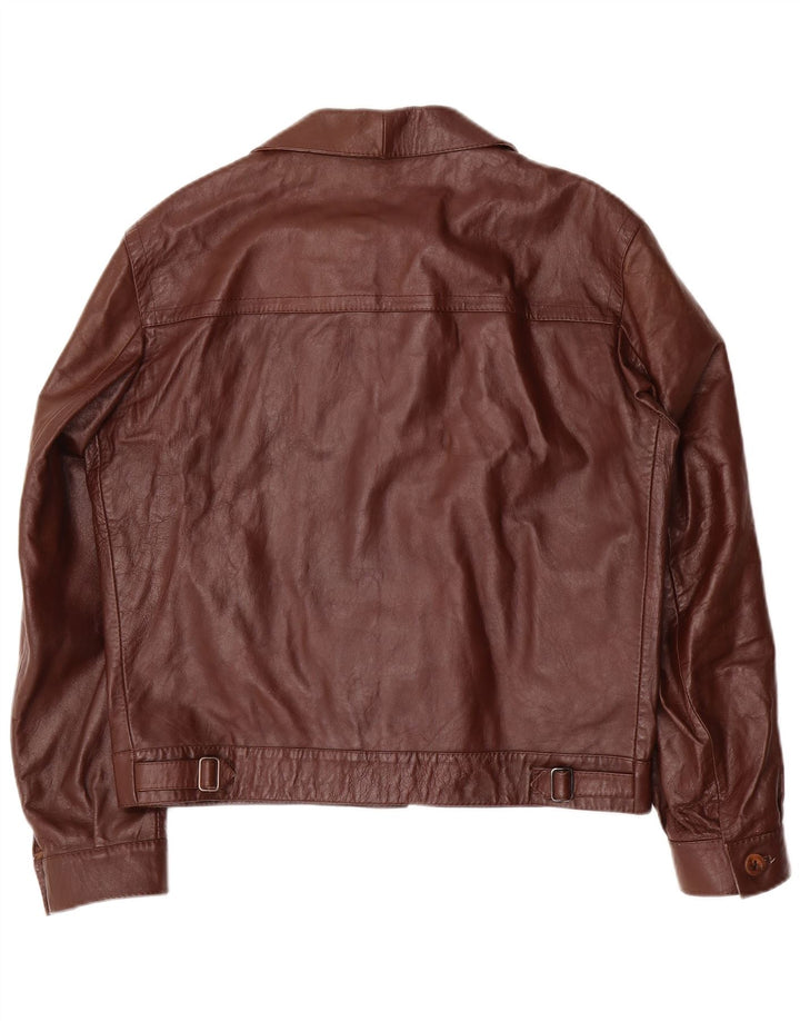 VINTAGE Herren Lederjacke UK 38 Mittelbraun