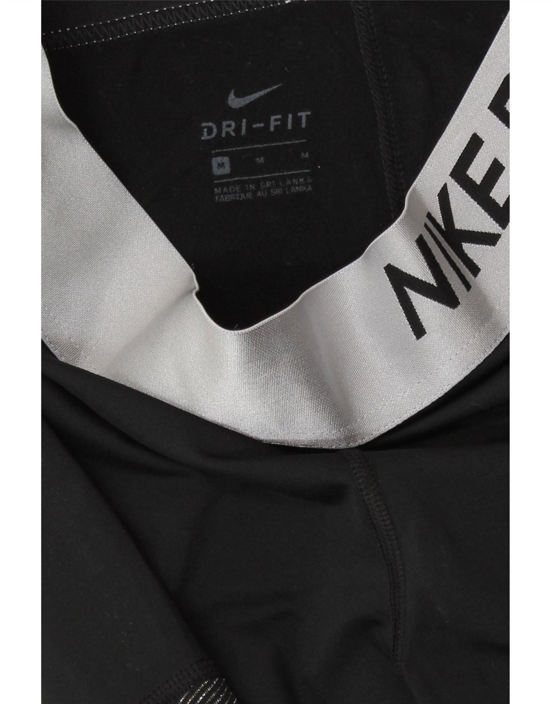 Nike Damen Dri Fit Graphic Leggings UK 12 Mittelschwarz Farbblock