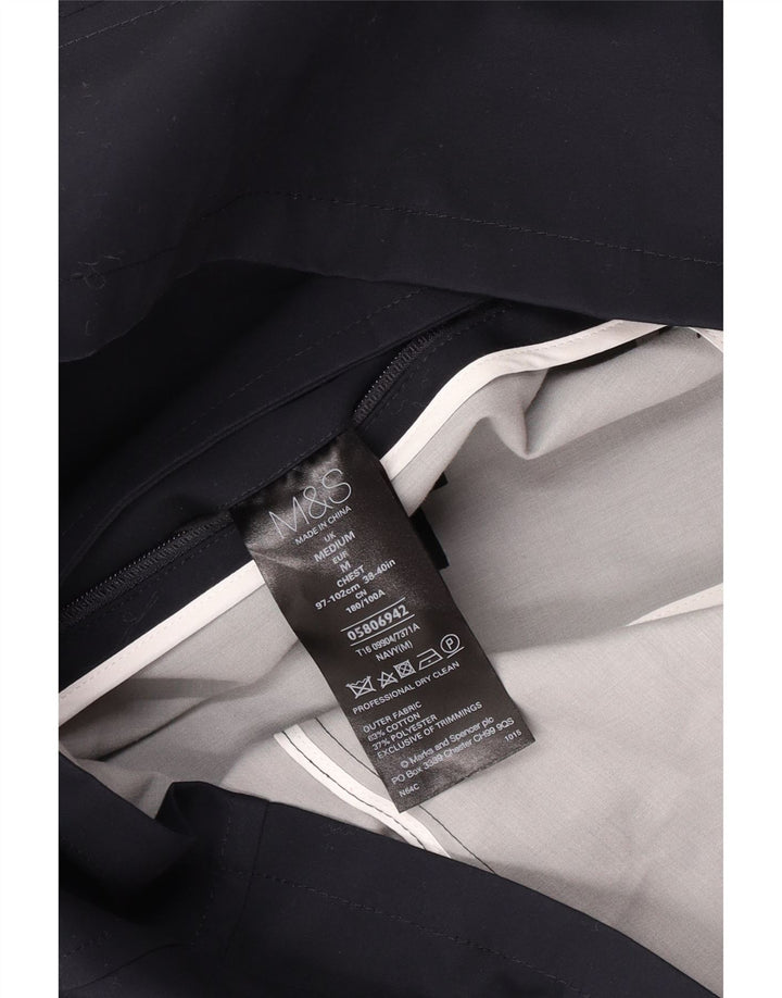 Marks & Spencer Herren Pea Coat UK 38/40 Small Marineblaue Baumwolle