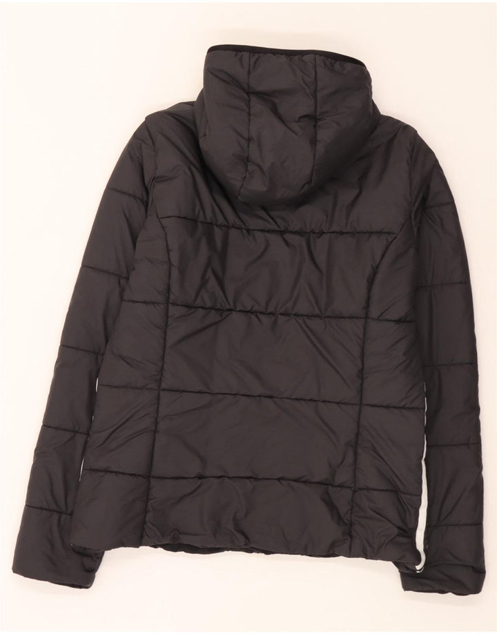 Adidas Damen Kapuzenjacke, gepolstert, UK 16, Größe L, Schwarz, Polyester