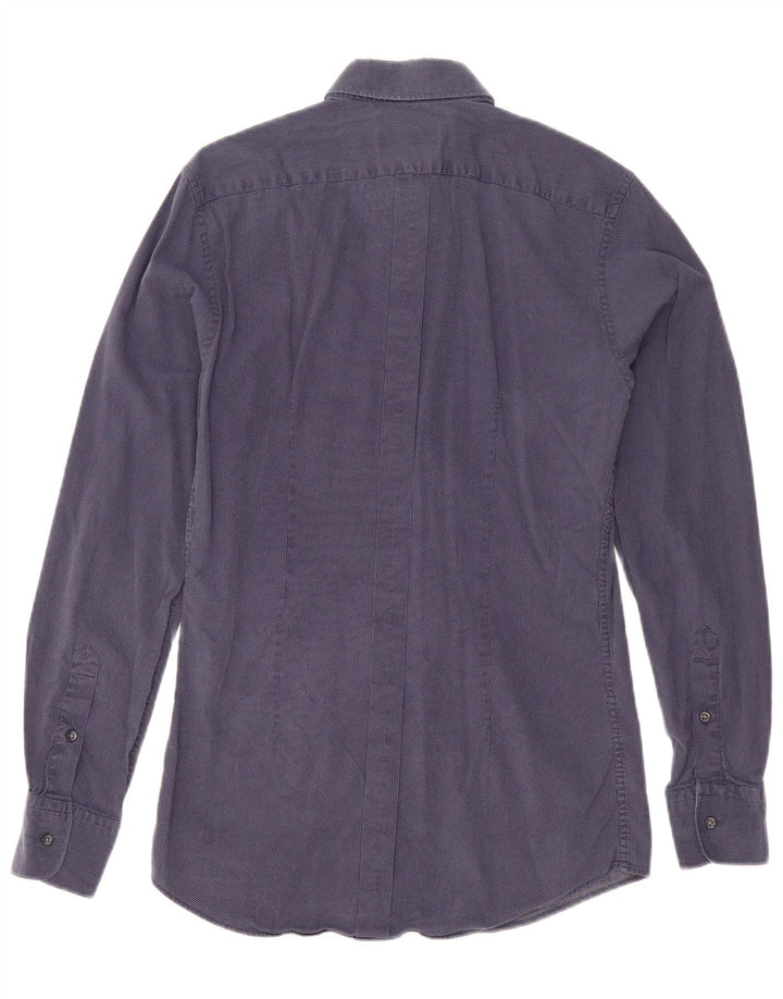 Reiss Herrenhemd Small Marineblau gepunktet