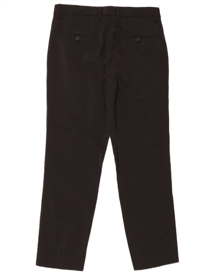 DKNY Womens Slim Chino Trousers W30 L29 Black Polyester