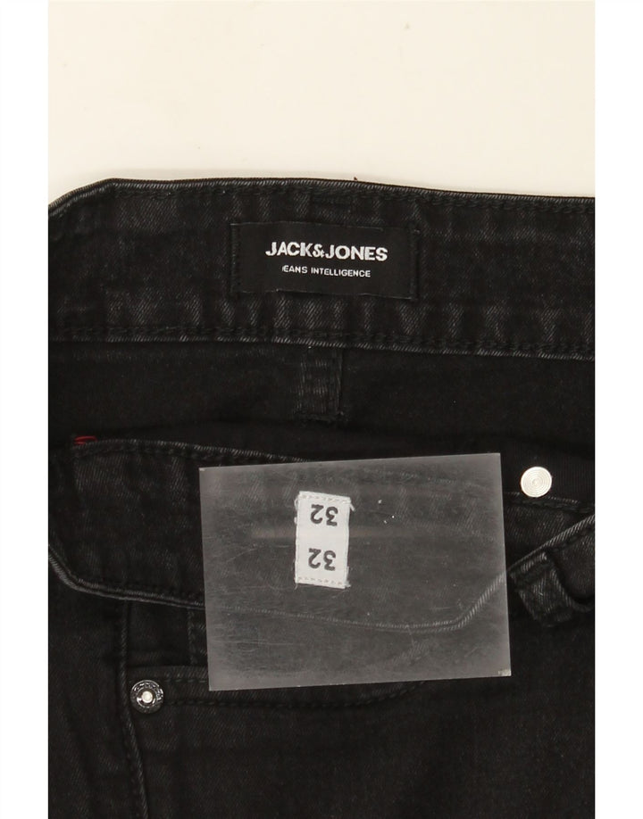 JACK & JONES Herren Slim Jeans W32 L32 Schwarz