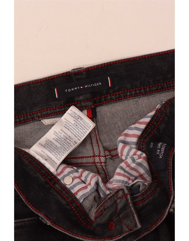 Tommy Hilfiger Herren Straight Jeans W32 L29 Graue Baumwolle