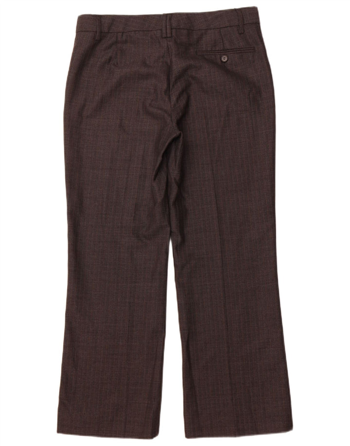 Gerade Chino-Hose für Damen von ZARA, EU 40, mittelgroß, W30, L28, graues Fischgrätenmuster