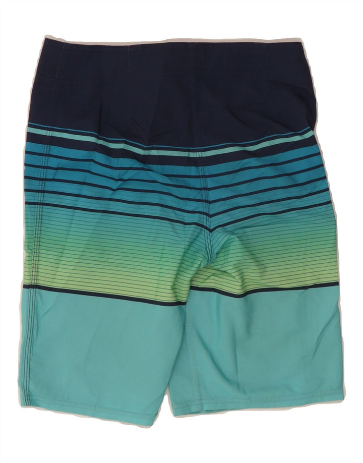 O'NEILL Boys Swimming Shorts 7-8 Years Blue Striped Polyester Vintage O'Neill and Second-Hand O'Neill from Messina Hembry 