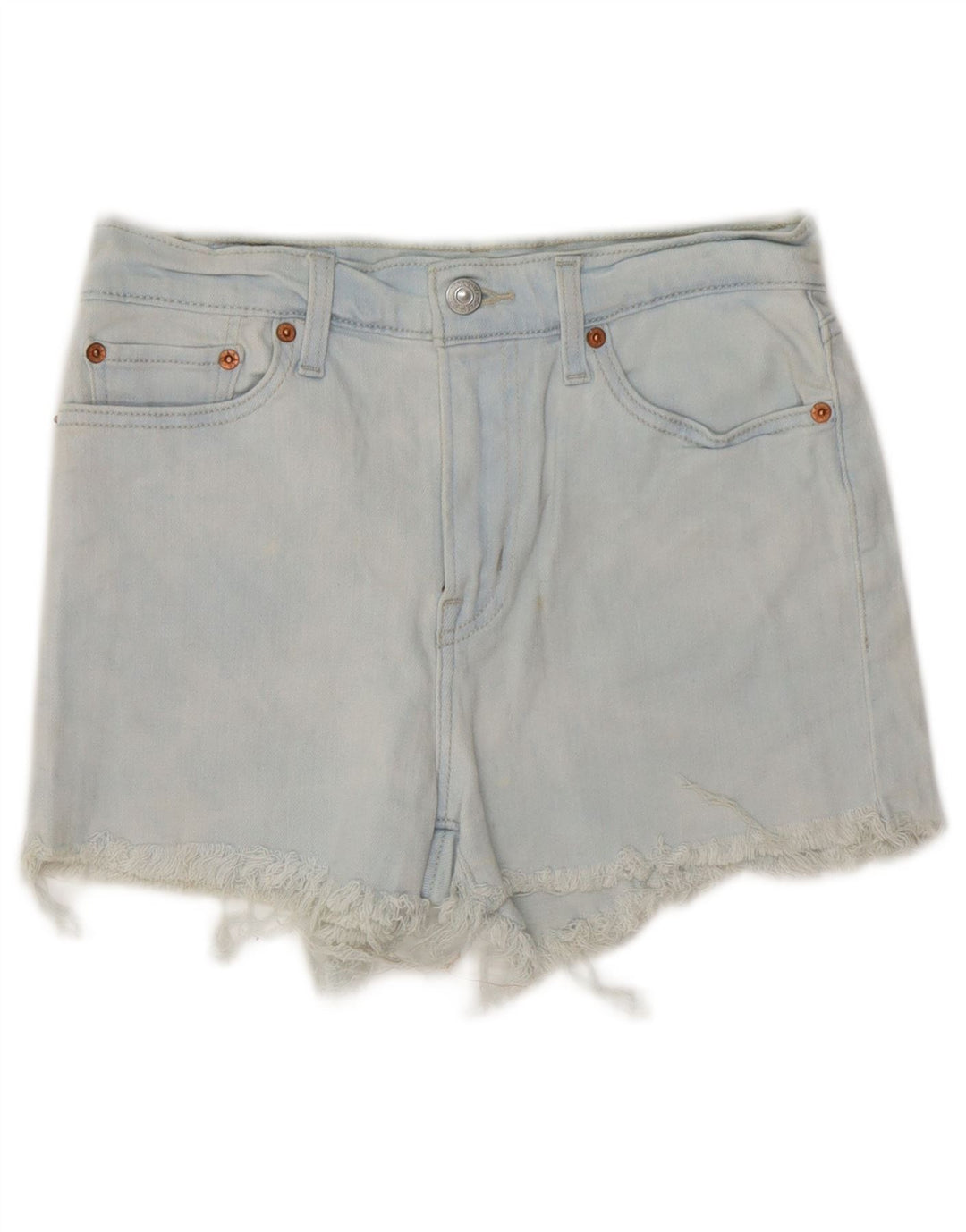 Levi's Damen-Jeansshorts mit hoher Taille, W27, klein, blaue Baumwolle