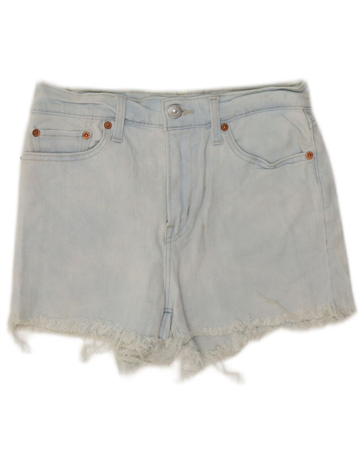 Levi's Damen-Jeansshorts mit hoher Taille, W27, klein, blaue Baumwolle