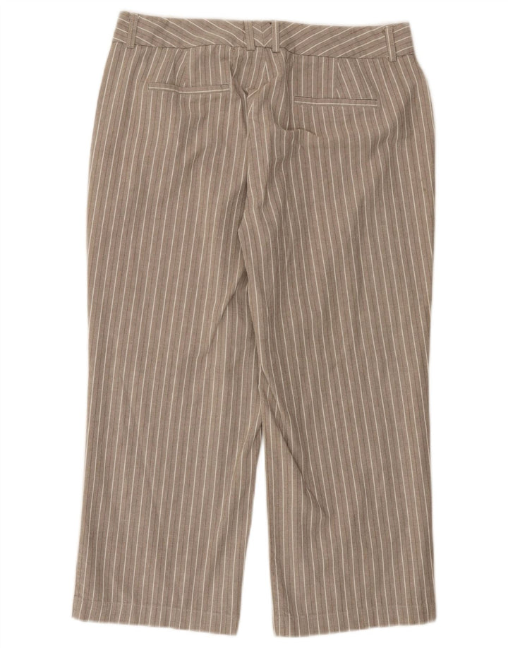 DOCKERS Capri-Hose für Damen, US 10, Größe L, W30, L22, grau gestreift, Baumwolle