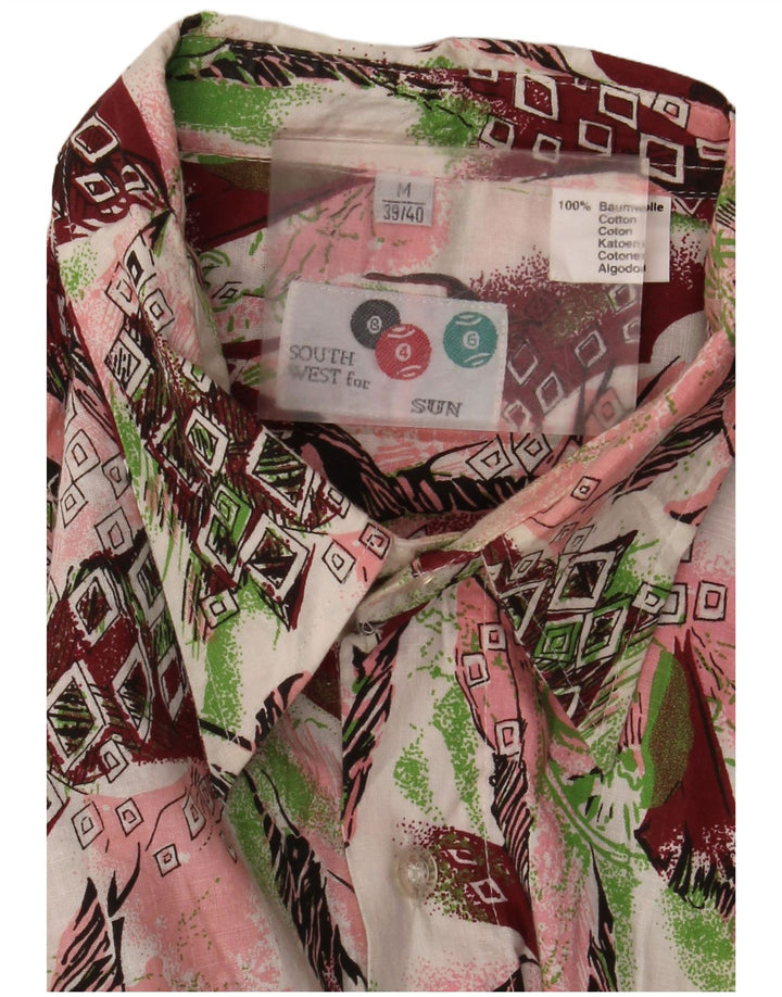 Vintage Herren Hemd mit abstraktem Muster, Größe 39/40, mittelmehrfarbig