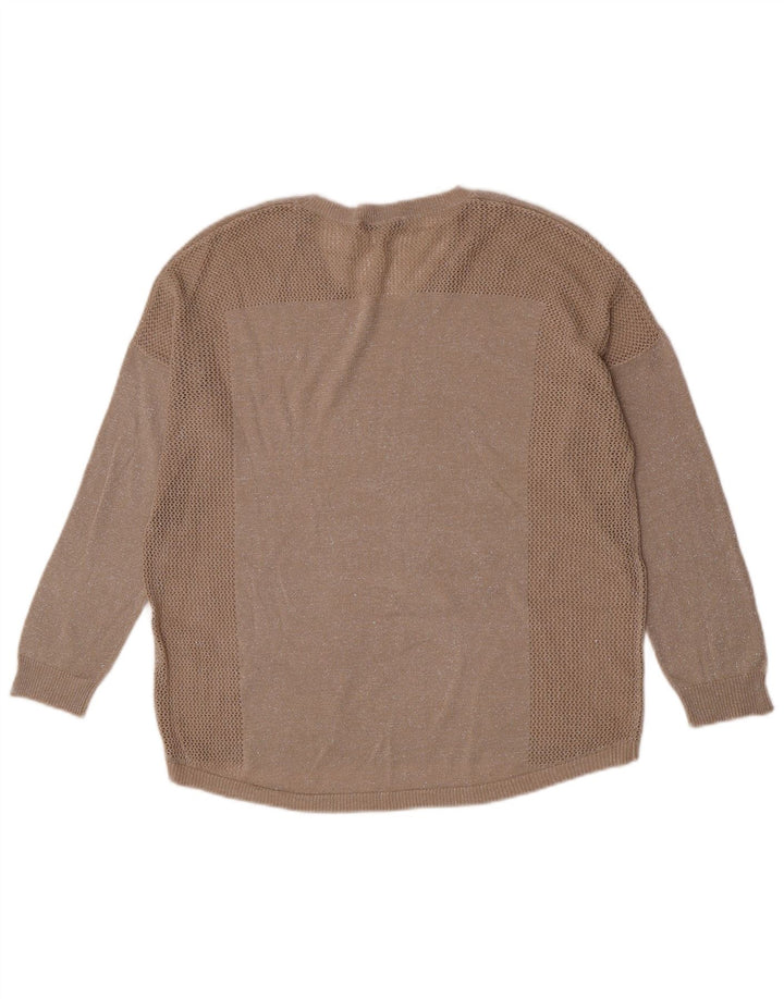 Oasis Damen-Pullover in Übergröße mit U-Boot-Ausschnitt, Gr. 14, Mittelbeige meliert