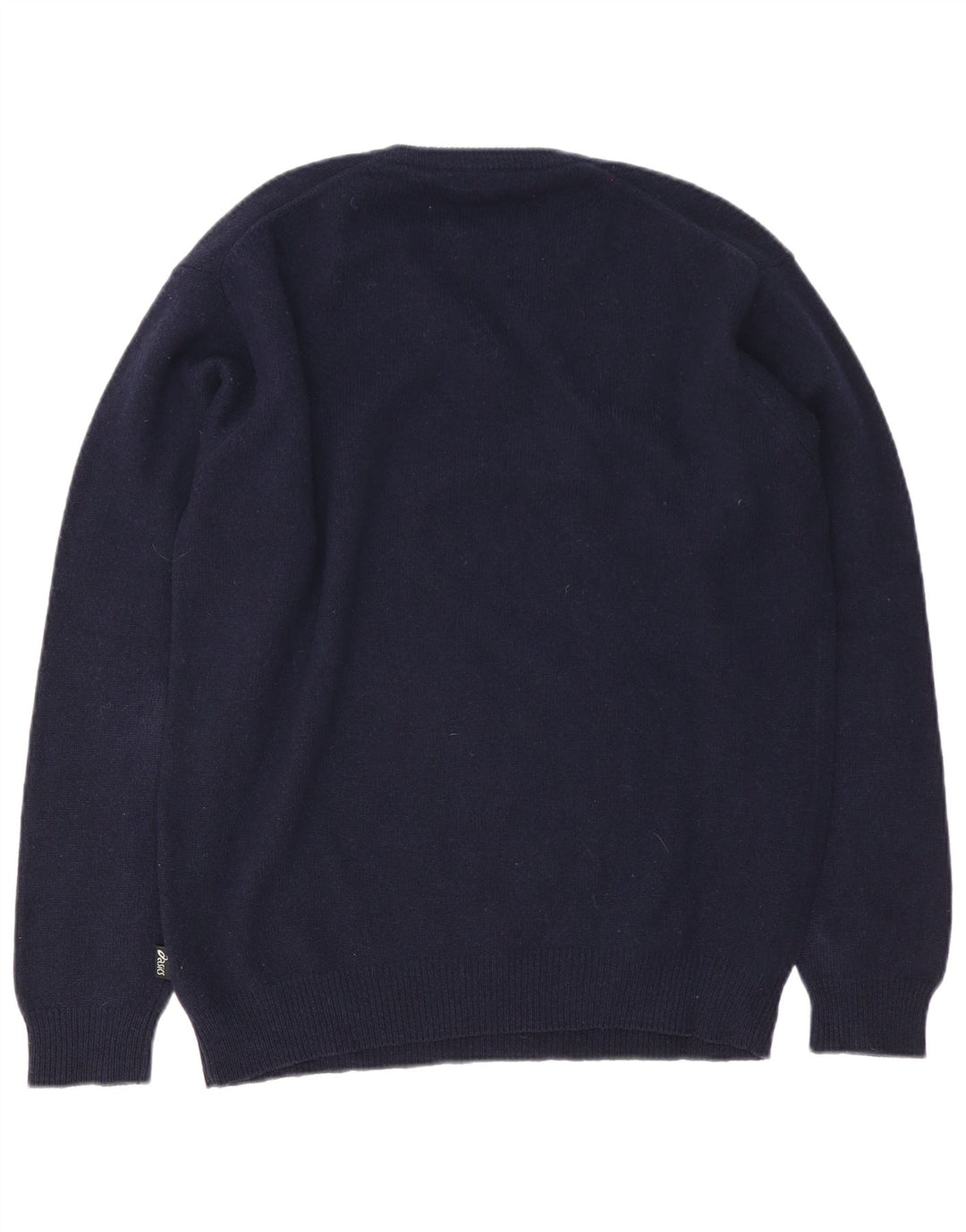 Asics Herren-Pullover mit V-Ausschnitt, groß, marineblaue Lammwolle