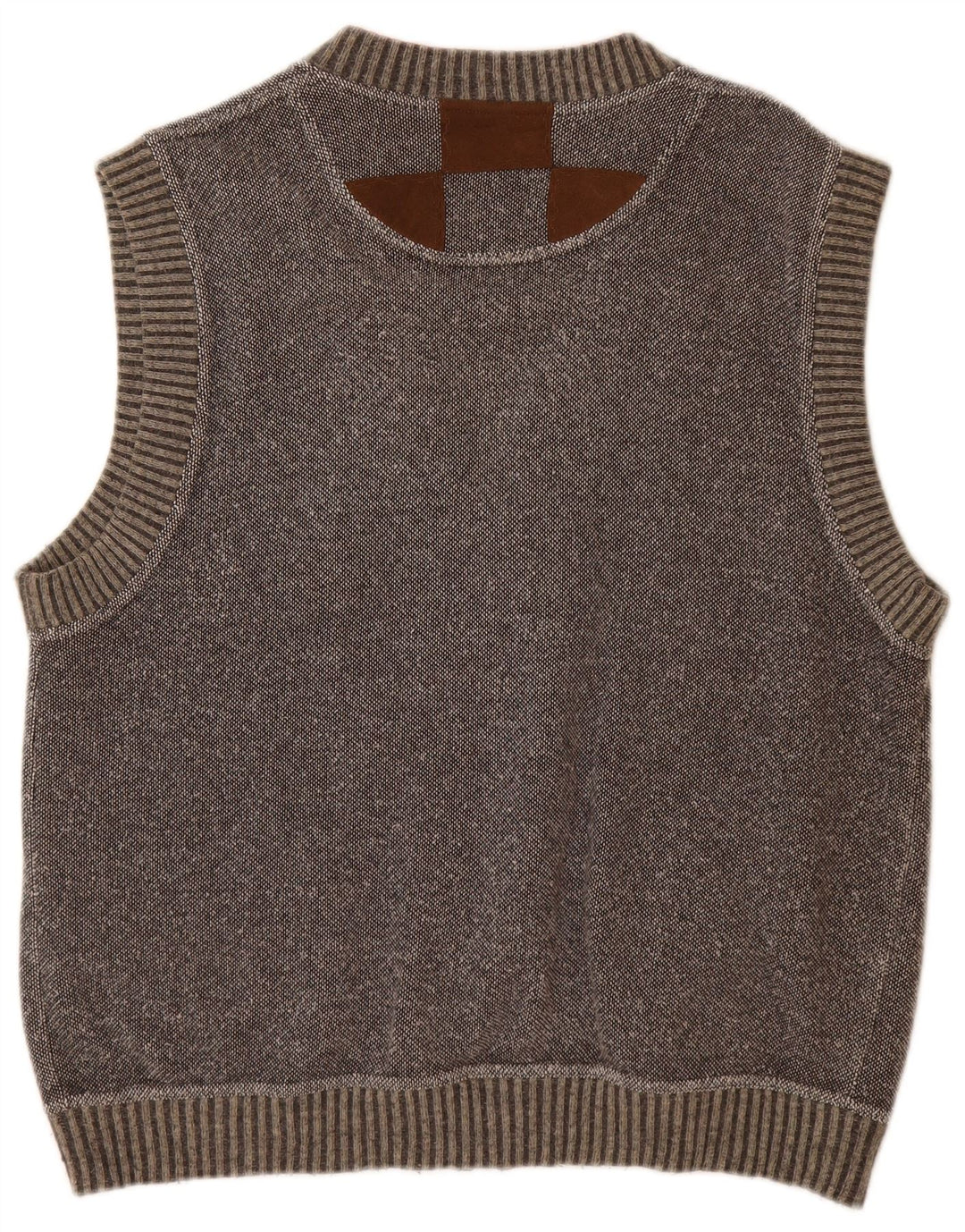 ST. GERMAIN Ärmelloser Herren-Cardigan-Pullover Mittelgrau
