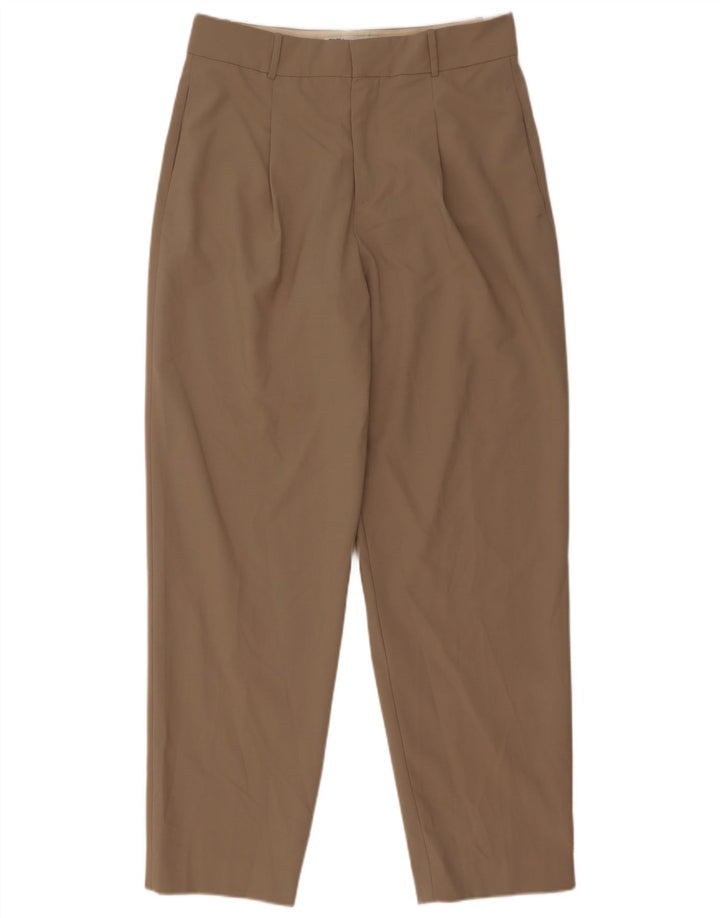 Zara Damen Tapered Anzughose Medium W28 L30 Beige Polyester