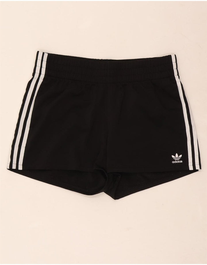 Adidas Damen Sportshorts UK 14 Medium Schwarz Polyester