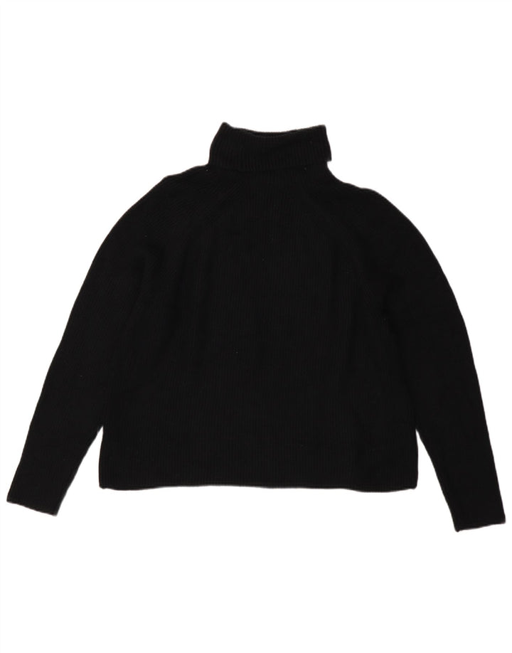 Marks & Spencer Damen-Pullover mit Rollkragen, Gr. 40, Größe L, Schwarz, Viskose