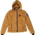 Napapijri Wattierte Damenjacke mit Kapuze, UK 10, Größe S, Gold, Polyester