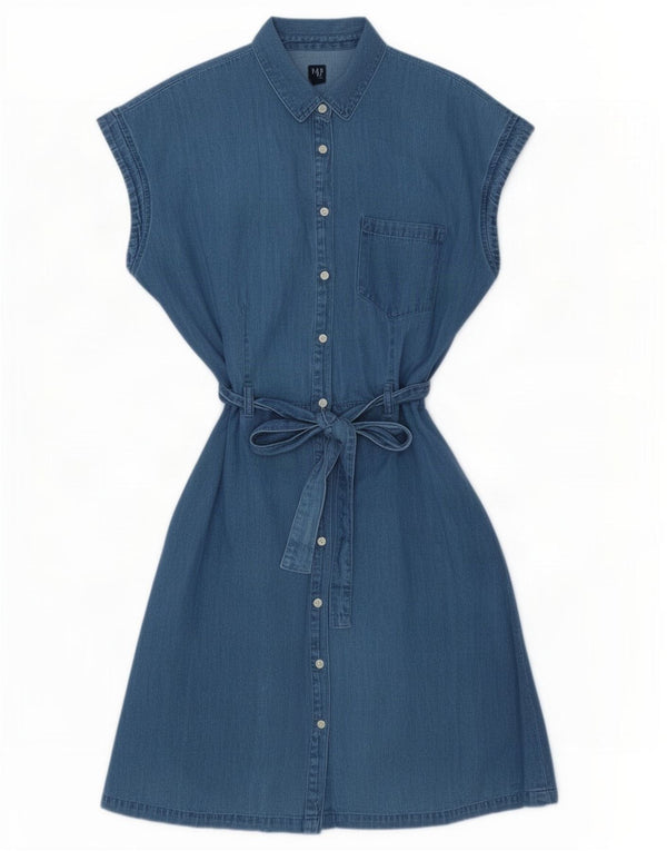 Gant Damen Jeanskleid UK 16 Große blaue Baumwolle