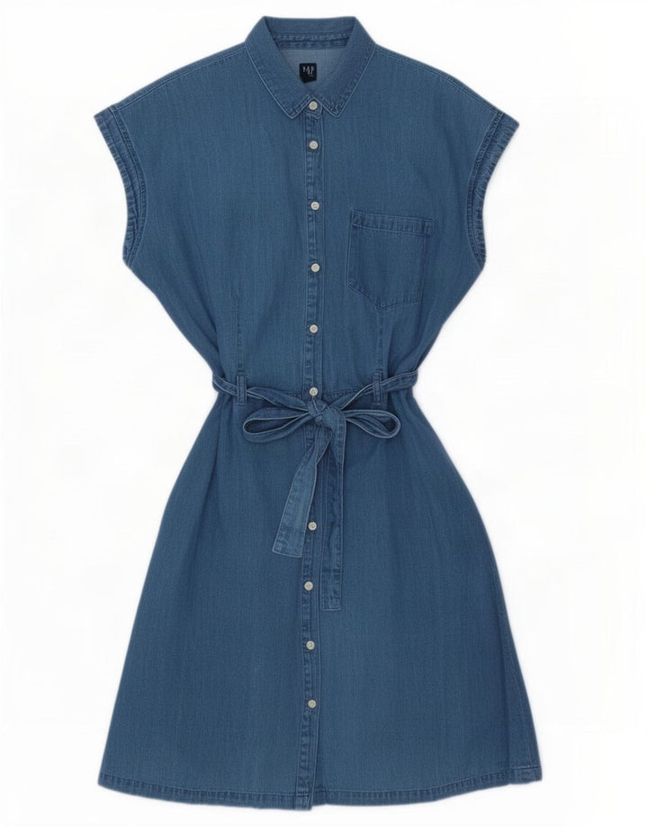 Gant Damen Jeanskleid UK 16 Große blaue Baumwolle