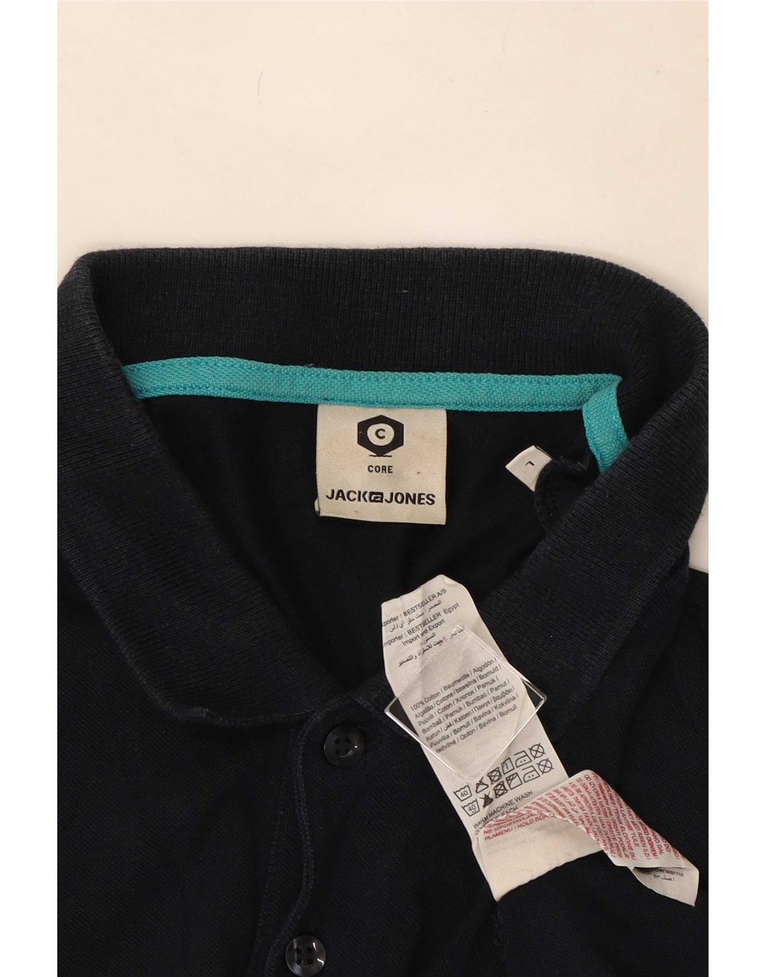 Jack & Jones Herren-Poloshirt, groß, marineblau, Baumwolle