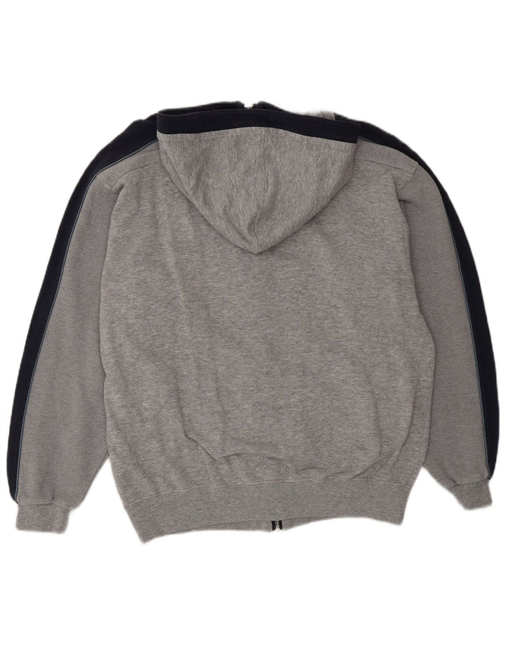 Champion Herren-Kapuzenpullover mit Reißverschluss, mittelgraue Colourblock-Baumwolle