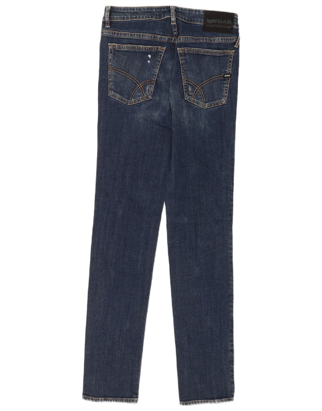 Gas Herren Distressed Slim Jeans W29 L34 Marineblau Baumwolle