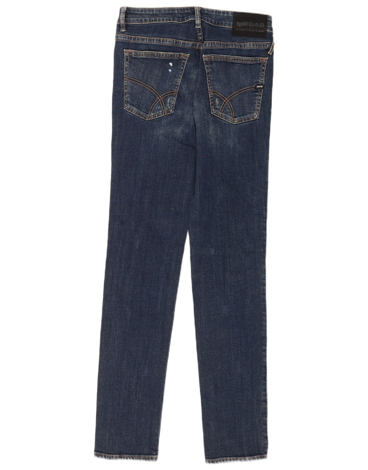 Gas Herren Distressed Slim Jeans W29 L34 Marineblau Baumwolle