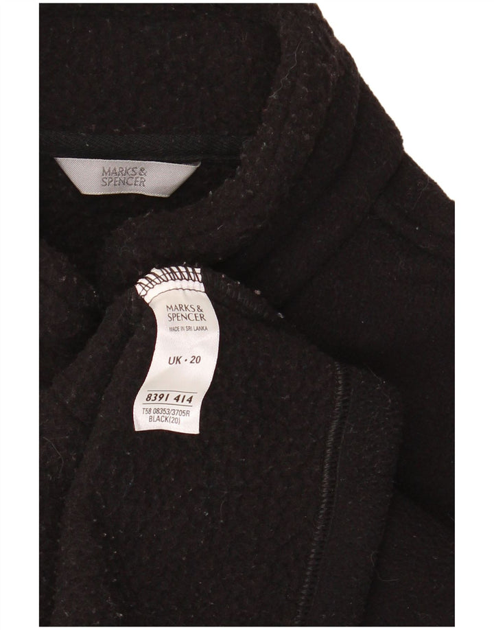 Marks & Spencer Damen Übergroßer Dufflecoat UK 20 2XL Schwarz Polyester