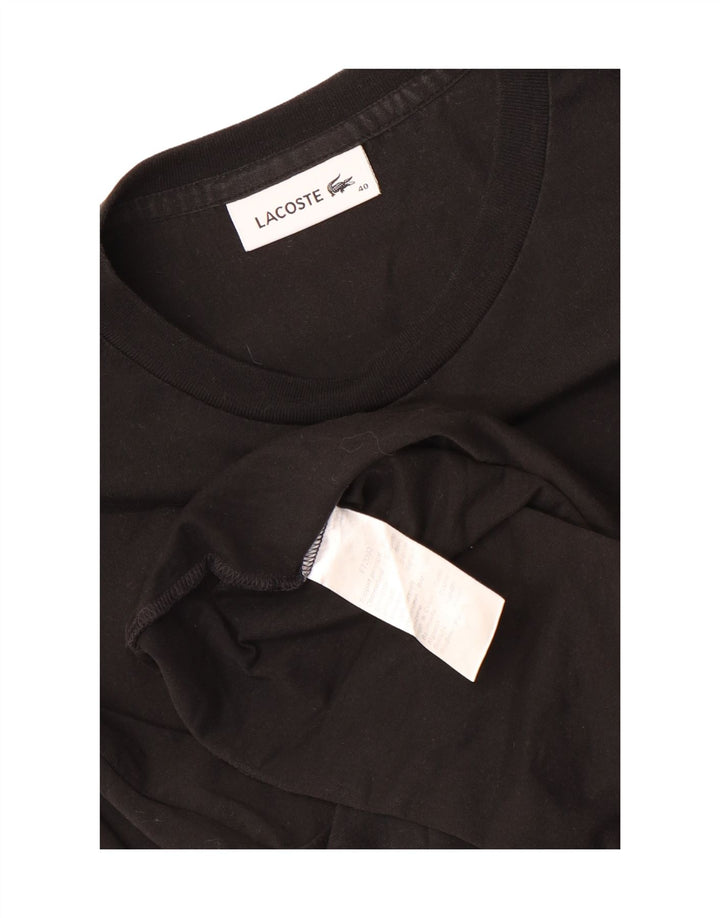 Lacoste Damen T-Shirt Top Größe 40 Mittelschwarze Baumwolle