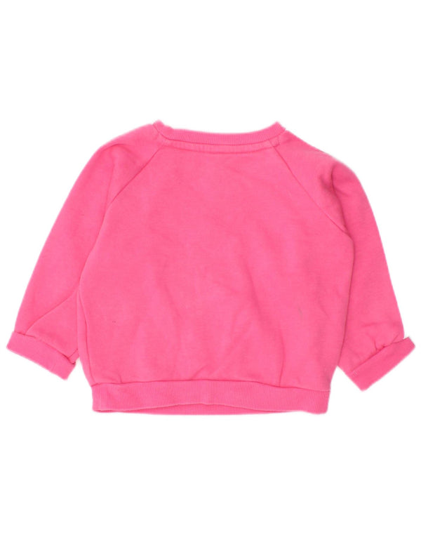 Adidas Baby-Mädchen Grafik-Sweatshirt mit Knopfkragen, 3–6 Monate, Rosa