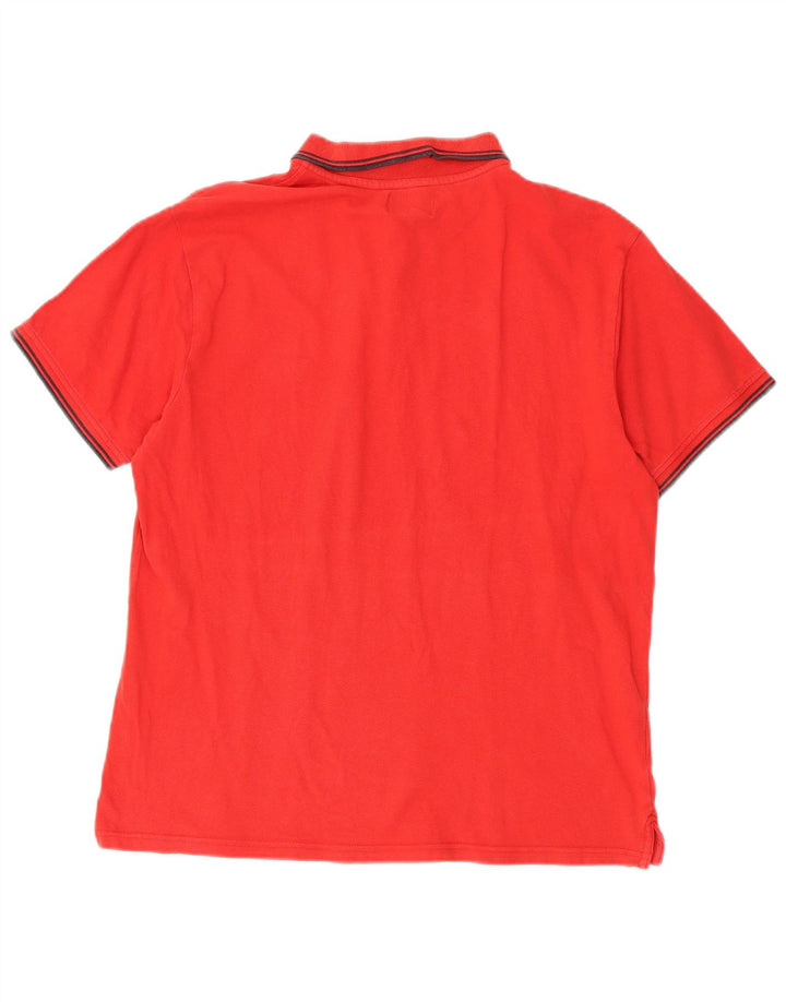 Coveri Herren-Poloshirt aus mittelroter Baumwolle