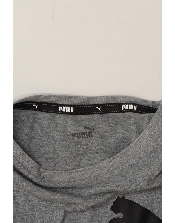 Puma Jungen Graphic T-Shirt Top 13-14 Jahre Grau