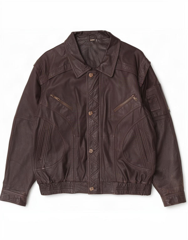 Vintage Herren Lederjacke UK 42 XL Braun