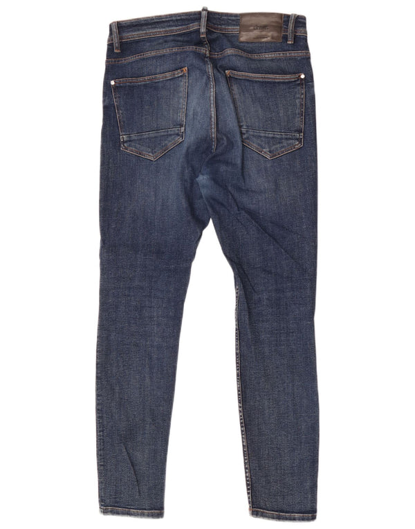 Zara Herren Skinny Jeans EU 42 Large W32 L31 Blaue Baumwolle