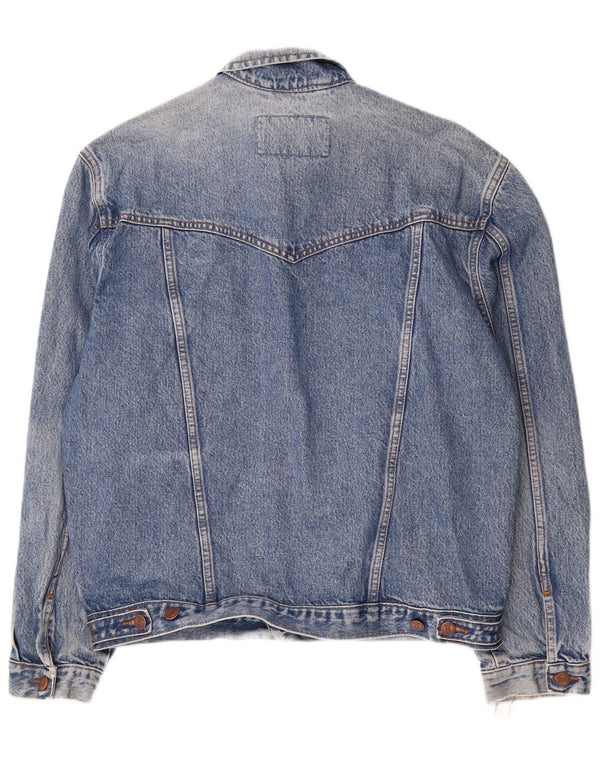 WRANGLER Herren Jeansjacke UK 40 Große blaue Baumwolle
