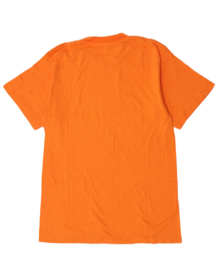 Champion Herren Grafik-T-Shirt-Oberteil aus mitteloranger Baumwolle