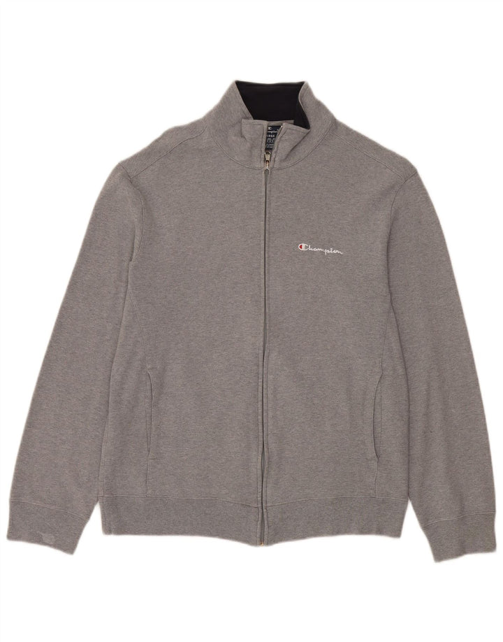 Champion Damen-Trainingsanzug-Top-Jacke, UK 16, Größe L, graue Baumwolle