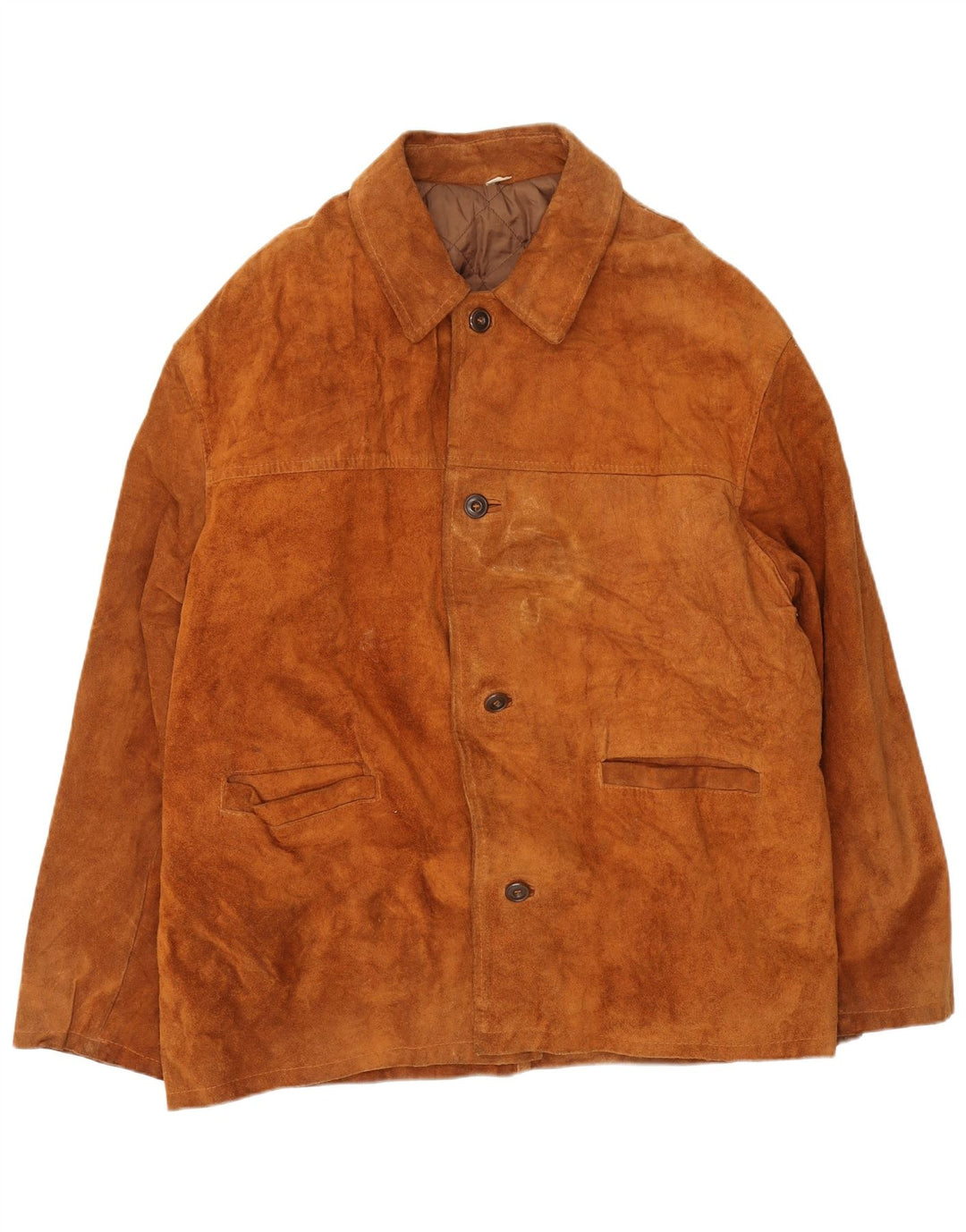 Vintage Damen Wildlederjacke UK 44 2XL Braun