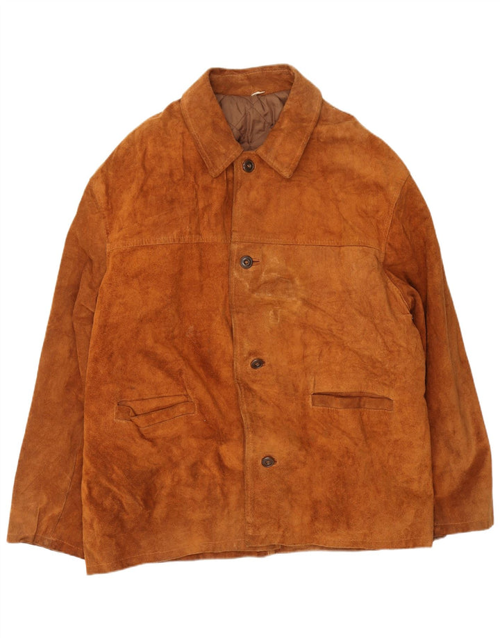 Vintage Damen Wildlederjacke UK 44 2XL Braun