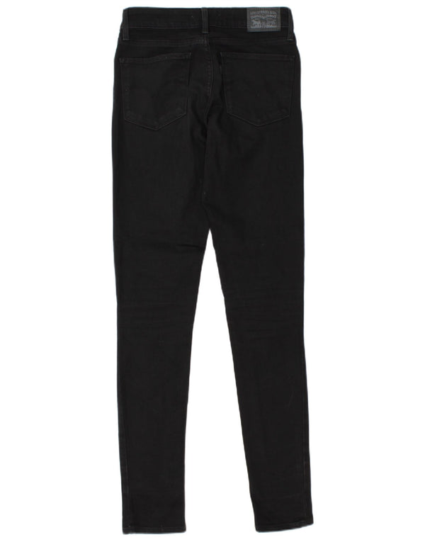 LEVI'S Damen 711 Skinny Jeans W26 L31 Schwarze Baumwolle