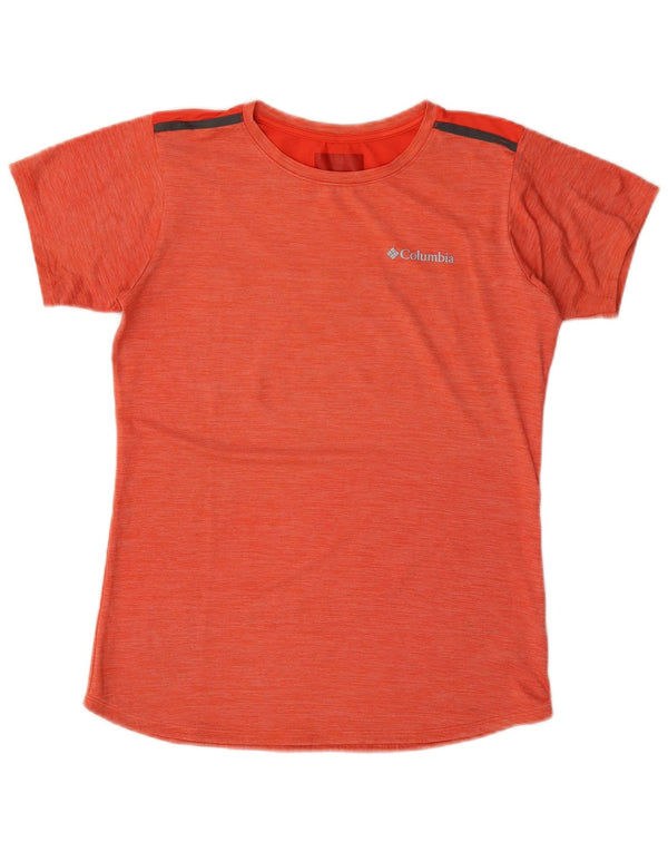 Columbia Damen T-Shirt Top UK 16 Large Orange Polyester