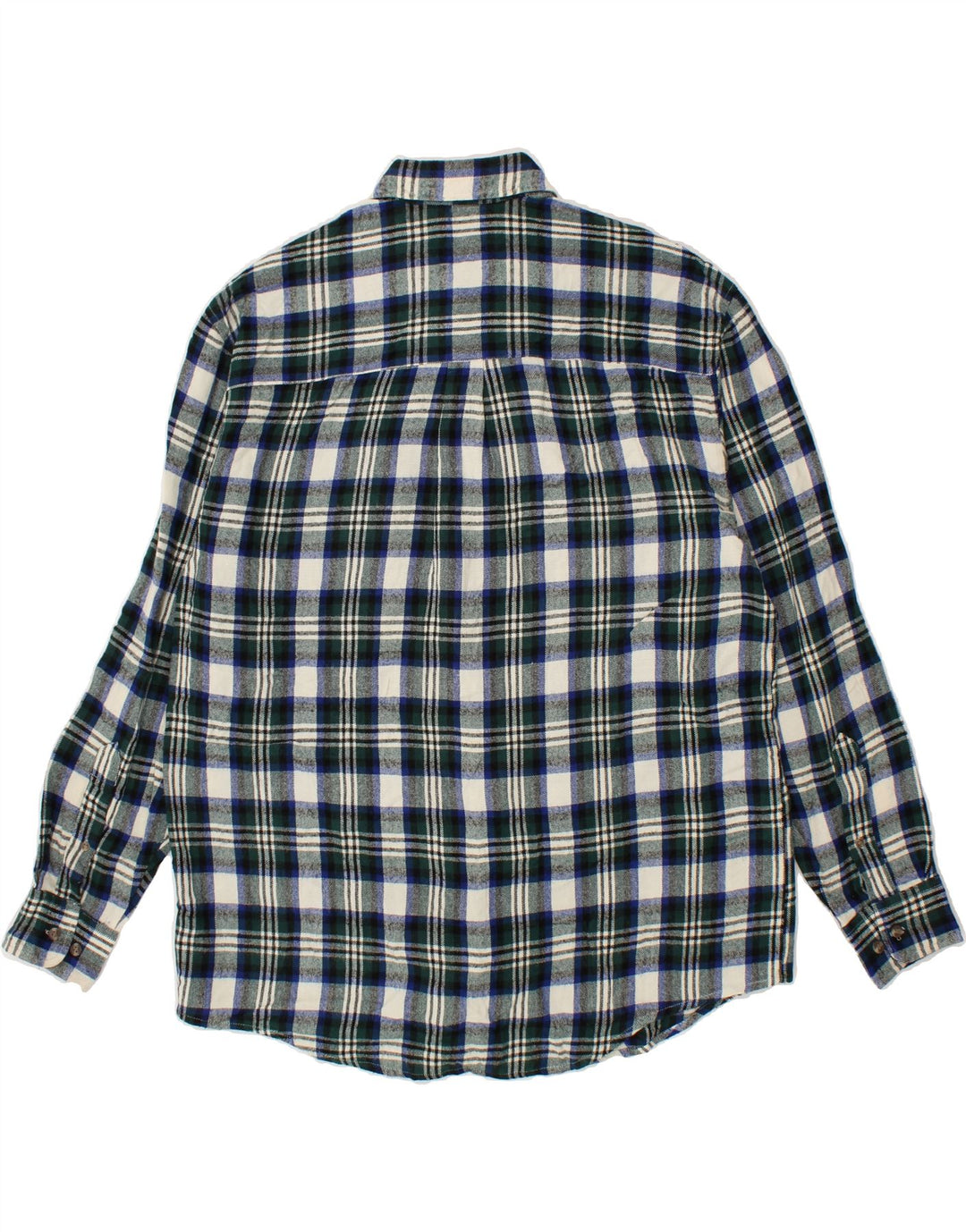 VINTAGE Mens Flannel Shirt Large Black Check Acrylic Vintage Vintage and Second-Hand Vintage from Messina Hembry 