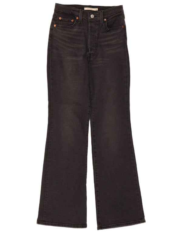Levi's Damen Ribcage Bootcut-Jeans mit hoher Taille W28 L31 Graue Baumwolle
