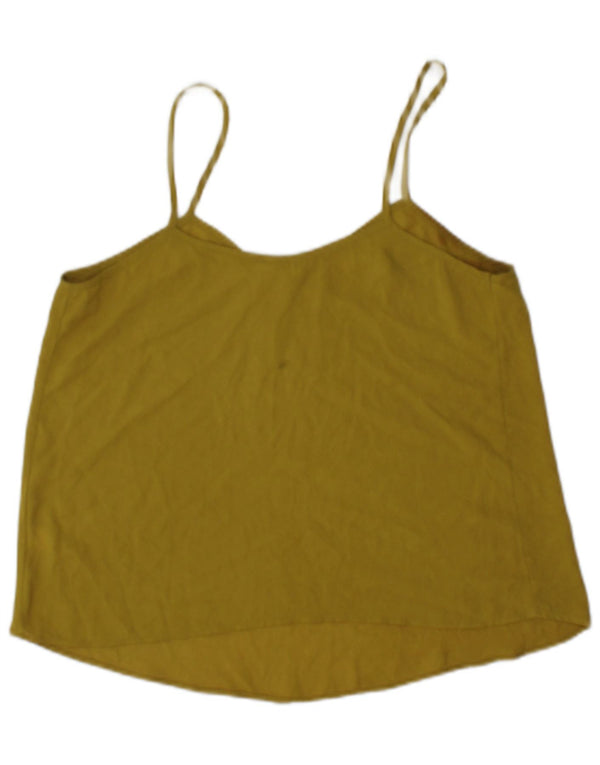 Topshop Damen Cami Top UK 10 Small Gelb Polyester