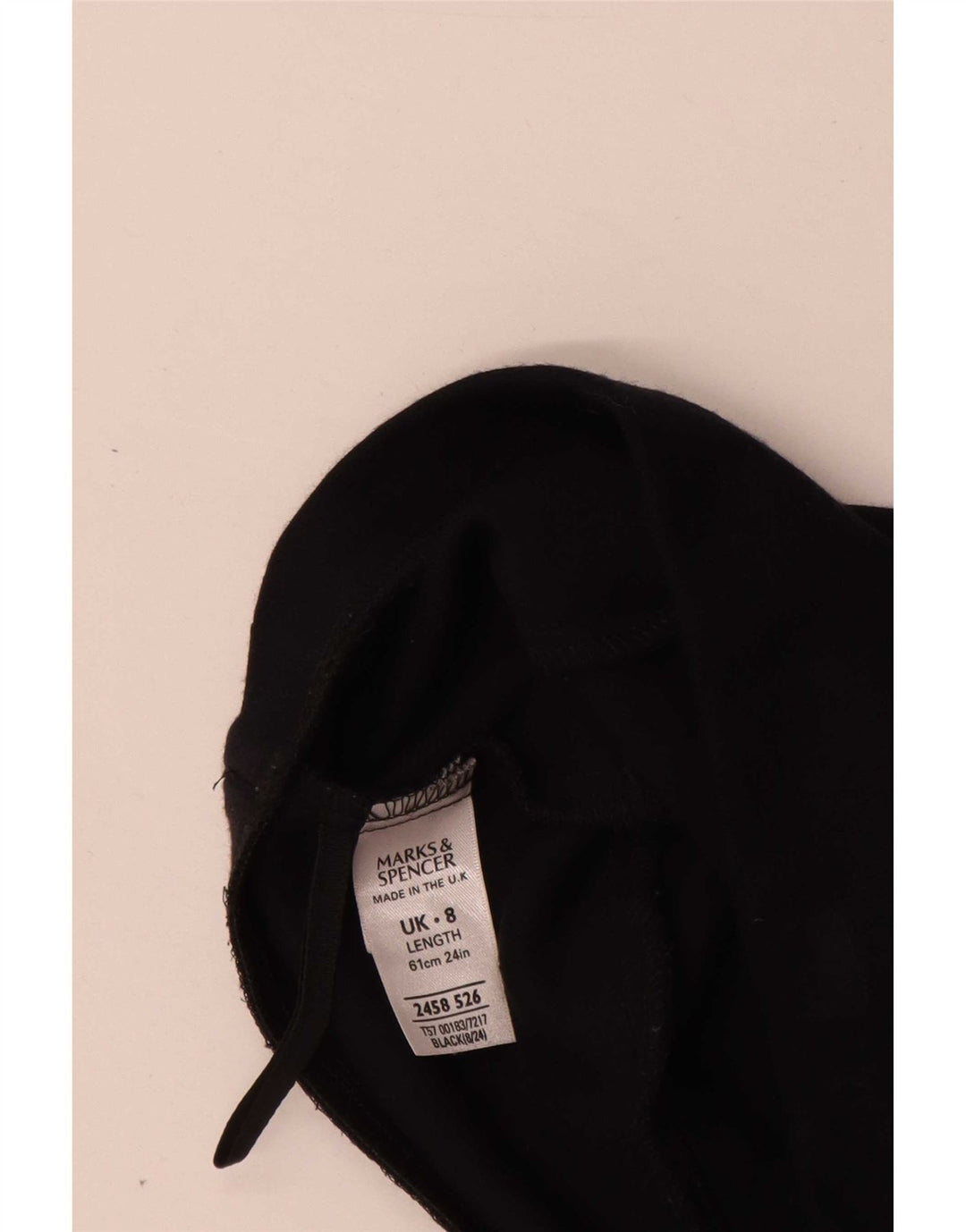Marks & Spencer Damen A-Linienrock UK 8 Small W26 Schwarze Viskose