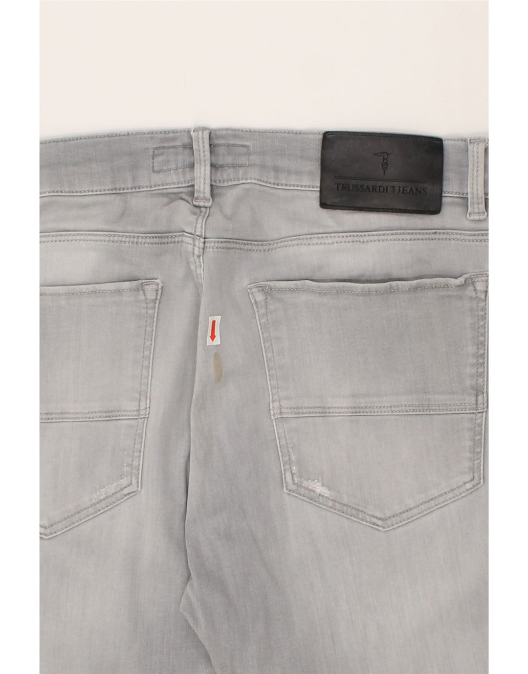 TRUSSARDI Mens Straight Jeans W35 L28  Grey Vintage Trussardi and Second-Hand Trussardi from Messina Hembry 
