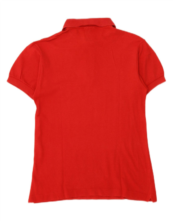 LACOSTE Mens Polo Shirt Size 3 Small Red Cotton