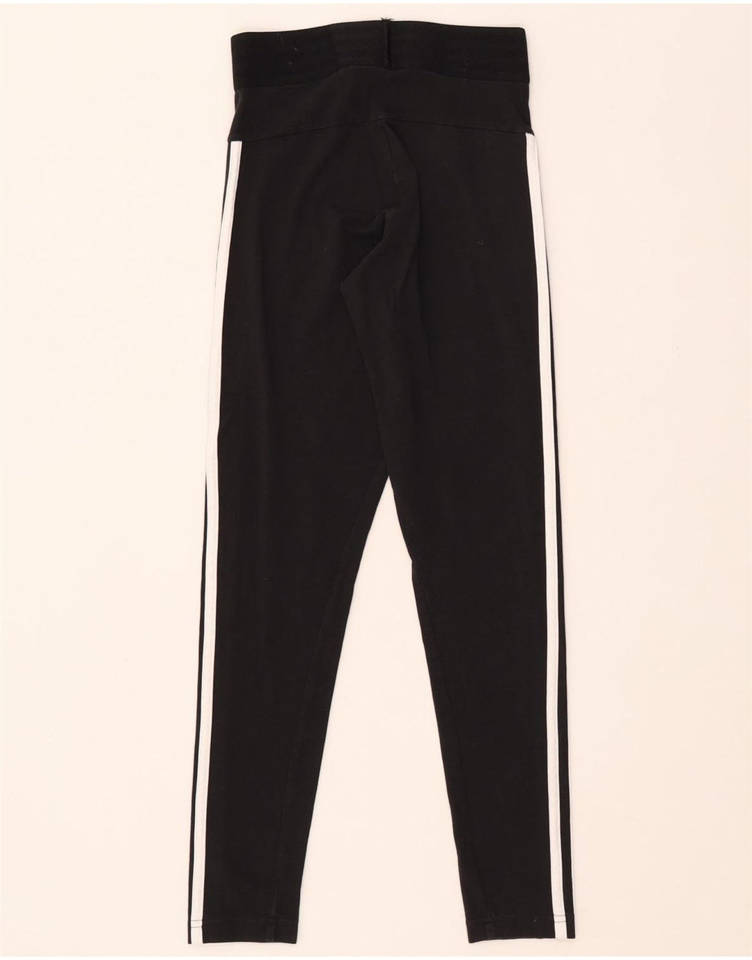 ADIDAS Damen Leggings UK 4/6 XS Schwarze Baumwolle