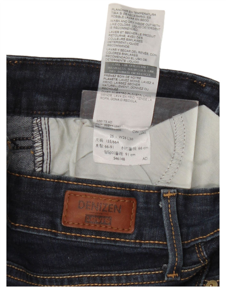Levi's Damen Denizen Modern Bootcut Jeans W26 L30 Marineblau Baumwolle
