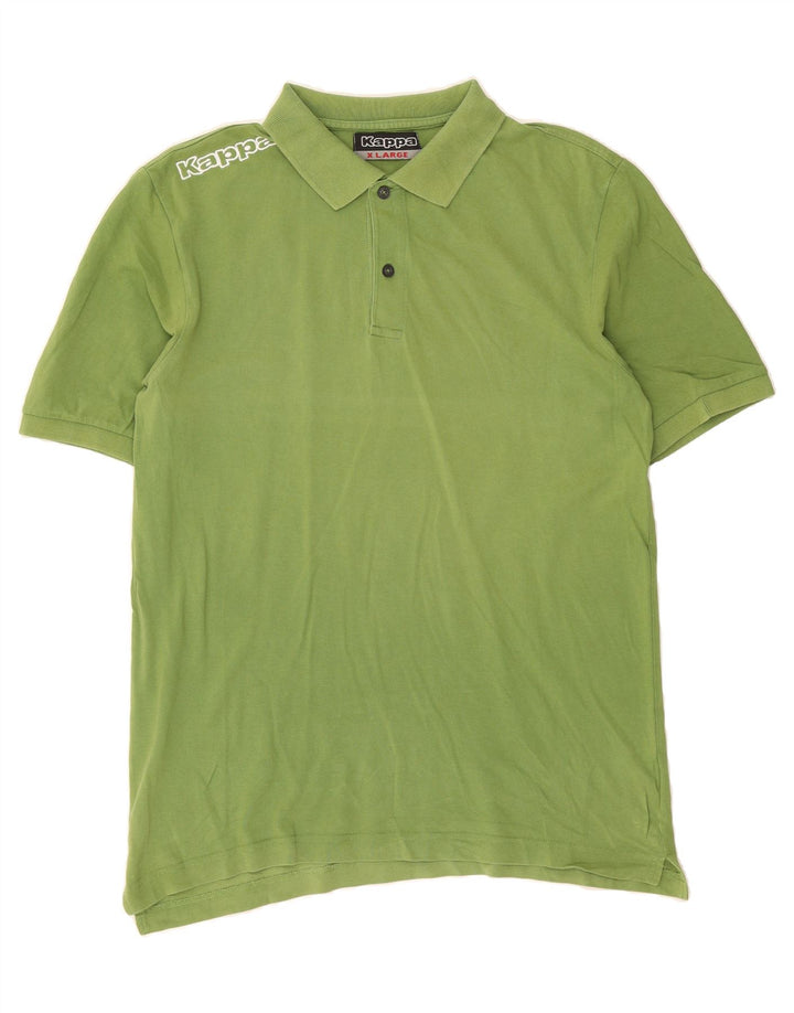 KAPPA Mens Polo Shirt XL Green Cotton Vintage Kappa and Second-Hand Kappa from Messina Hembry 